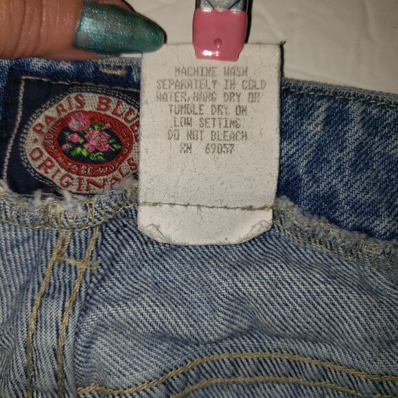 Vintage PARIS BLUES Butterfly Pattern Boot Cut Denim Blue Jeans Juniors Size 11 - Picture 7 of 9